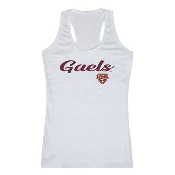 Women Iona College Gaels Script Tank T-Shirt, White - Medium