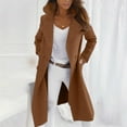 thumbnail image 1 of Women Irregular Bow Zippers Sleeve Long Warm Coat Wool Jacket Windbreaker Cardigan Women Sk8 Zip Womens Running Jacket with Pockets Womens Long Sleeve Jacket Light Weather Jacket Jacket Tops Hooded, 1 of 7