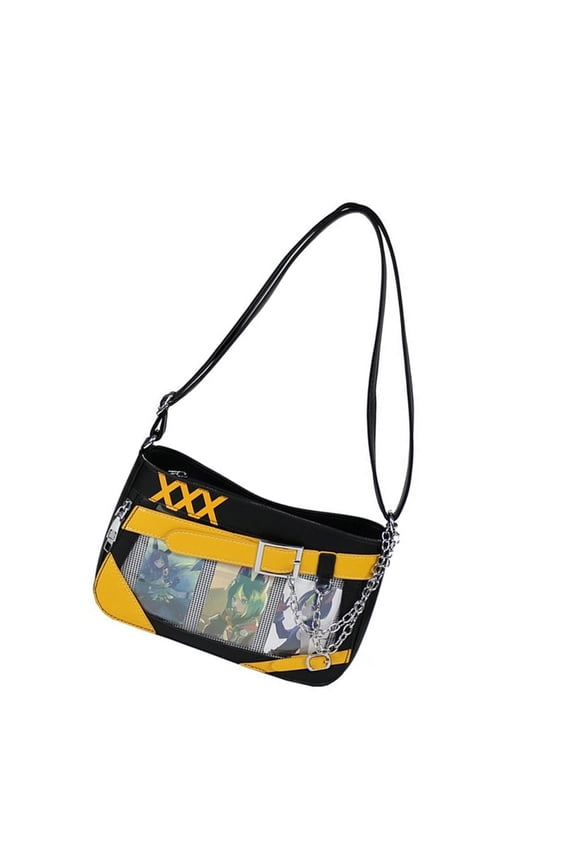 Women Ita Bag Badge Display Crossbody Messenger Bag Anime Aesthetic Shoulder Bag for Fashionable Teens
