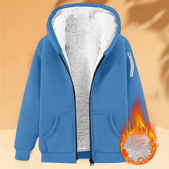 Women Jacket Women's Fashion Large Size Solid Color Zipper Hooded Plus Velvet Thickened Sweater Drop Shoulder Long Sleeve Jacket Women's Fashion Hoodies & Sweatshirts Women Hoodies