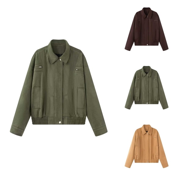 Women Jackets Fall Jacket Women's Trench Coat Elegant Warm Transition Coat Winter Jacket Long Sleeve Autumn Winter Women's Jacket Lapel Coat