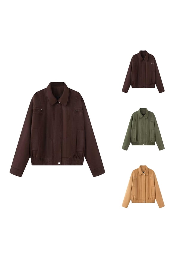 Women Jackets Fall Jacket Women's Trench Coat Elegant Warm Transition Coat Winter Jacket Long Sleeve Autumn Winter Women's Jacket Lapel Coat