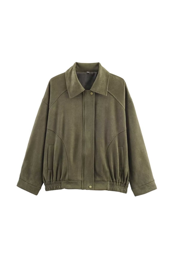 Women Jackets Lightweight Jacket Women Loose Fit Casual Jacket Outerwear With Classic Lapel Collar for Everyday Stylish Comfort