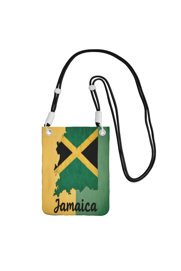 Women Jamaica Art Small Cell Phone Crossbody Bag Adjustable And Detachable Shoulder Strap