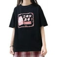 thumbnail image 1 of Women Japanese Kawaii Harajuku Fashion Pastel Gothic Clothes Crewneck Soft Cartoon Daily Milk Print T-Shirt tee top, 1 of 7