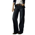 Women Jean Stretch Womens Retro Fashion Casual Straight Leg Wide Leg Jeans