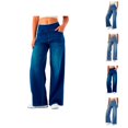 thumbnail image 1 of Women Jeans 2026 Fashion Wide Leg Straight Leg Stretchy High Waisted Loose Fit Denim Pants with Pockets, 1 of 5