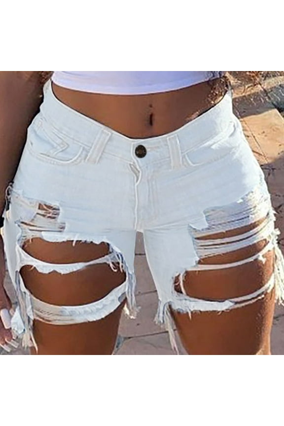 Women Jeans Shorts Pants Overalls Pants Poled Distressed Casual Fit Super Straight Size Denim Denim High Waist Women Pants plus Size Womens Pants on Pants for Women Tall Jean Dress for Women on Pants