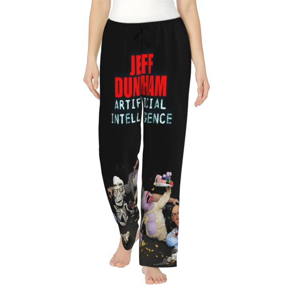 Women Jeff Retro Dun-Haw Pajamas Pant 3d Printed Sleepwear Drawstring Sleep Lounge Pants With Pocket