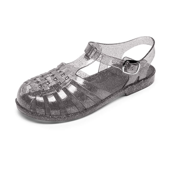 Women Jelly Mesh Ballet Sandals Hollow Low Heel On Comfortable Beach Summer Clear Jellies Shoes For Adult