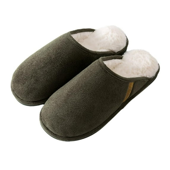 Roxoni Men's Warm Soft Furr House Memory Foam Slipper