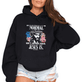 thumbnail image 1 of Women Jesus Is Coming Back Graphic Tee Christian Religious T Shirt Top Inspirational American Flag Print Hooded long-sleeved Black S-2XL, 1 of 7