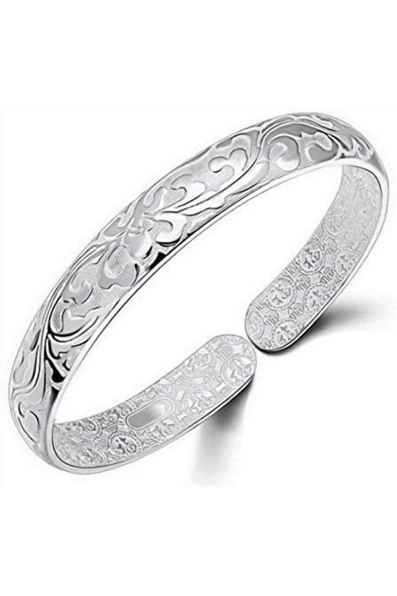 925 Silver Sterling Silver Bracelet for Women Fashion Cuff Bangle Chain Bracelets Practical Processed Personalized Ideas Bracelet