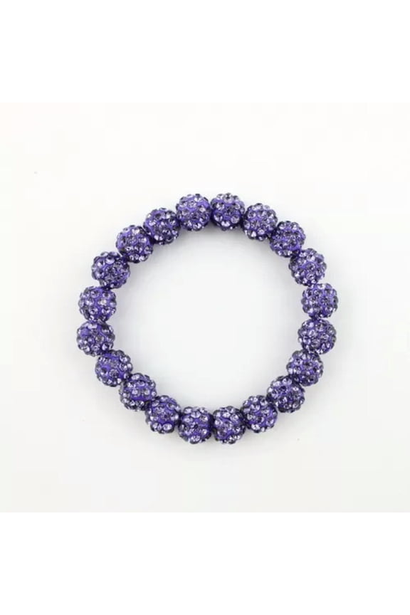 Women Jewelry Shambhala Beads Bracelet 10mm Crystal Disco Clay Balls -18 Colors