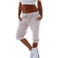thumbnail image 1 of Women Jogger Capri Pants Capris Summer Shorts Drawstring Waist Sweatpants, 1 of 6