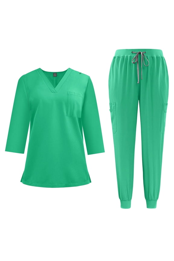 Women Jogger Sets Nurse Scrubs Sets Works Doctor Nurse Uniform Spa Top Pants Supplies Nurse Suit Workwear