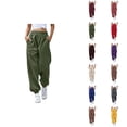 thumbnail image 1 of Women Joggers 2026 Fashion Elastic High Waist Breathable Relaxed Fit Sweat Pants Trousers with Pockets, 1 of 5