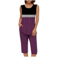 thumbnail image 1 of Women Jogging Suits 2 Piece Set Lounge Sets for Women Pajama Sleeveless Sets for Women 2 Piece Matching Pj Sets Summer Outfits, 1 of 5