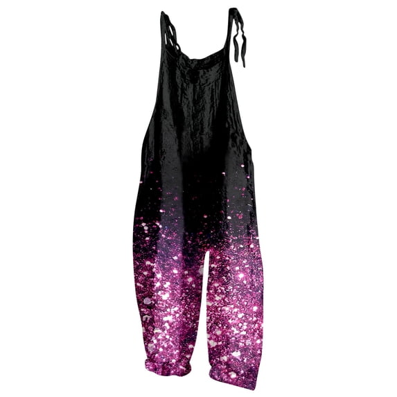 Women Jumpsuit Women Hop Jogger Folar High Waist Overalls Straight Leg Rompers,,S