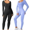 thumbnail image 1 of Women Jumpsuit Yoga Workout Sport Training Bodysuit Activewear Slim Fit Clubwear, 1 of 10