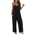 thumbnail image 1 of Women Jumpsuits 2026 Casual Sleeveless Spaghetti Strap Wide Leg Summer Beach Vacation Outfits, 1 of 6