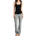 thumbnail image 1 of Women & Juniors Active Workout Fitness Stretch Comfy Lounge Flare Fit Yoga Pants (H GREY , S), 1 of 3