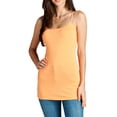 thumbnail image 1 of Women & Juniors Adjustable Spaghetti Strap Basic Camisole Long Tunic Tank Top, 1 of 1