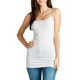 thumbnail image 1 of Women & Juniors Adjustable Spaghetti Strap Basic Camisole Long Tunic Tank Top, 1 of 1