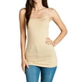 thumbnail image 1 of Women & Juniors Adjustable Spaghetti Strap Basic Camisole Long Tunic Tank Top, 1 of 2