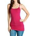 thumbnail image 1 of Women & Juniors Adjustable Spaghetti Strap Basic Camisole Long Tunic Tank Top, 1 of 1