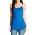 thumbnail image 1 of Women & Juniors Adjustable Spaghetti Strap Basic Camisole Long Tunic Tank Top, 1 of 1