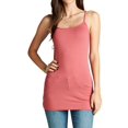 thumbnail image 1 of Women & Juniors Adjustable Spaghetti Strap Basic Camisole Long Tunic Tank Top, 1 of 3
