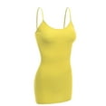 thumbnail image 1 of Women & Juniors Basic Layering Built in Bra Spaghetti Strap Long Cami Top Tank, 1 of 5