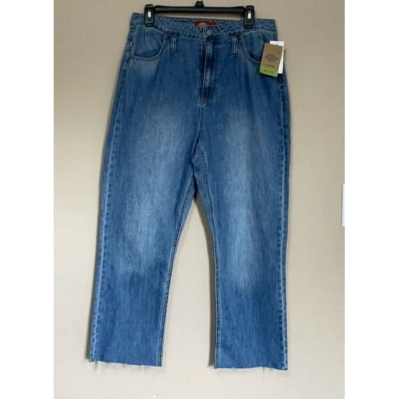 Women Juniors Dickies Paperbag High Rise Crop Jeans Relaxed Fit 9/29