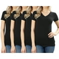 thumbnail image 1 of Women & Juniors Short Sleeve V-Neck Basic Basic T-Shirt, 1 of 4
