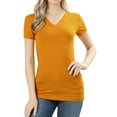 thumbnail image 1 of Women & Juniors Short Sleeve V-Neck Basic Basic T-Shirt, 1 of 4