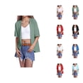thumbnail image 1 of Women Kimono Cardigan Solid Color Summer Loose Cover Ups Casual Lightweight Blouse Beach Boho Shawl Tops Cardigan Sweaters for Women, 1 of 2