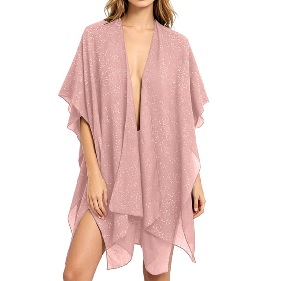 Women Kimono Cardigans Casual Poncho Shawl Wrap Cape Beach Cover up Open Front Resort Wear 2026