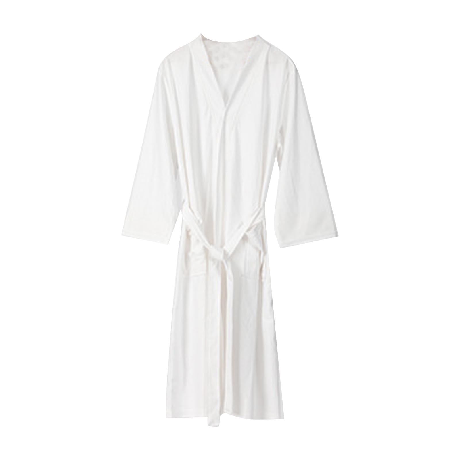 Women Kimono Robes Long Bathrobe Women's Solid Autumn Couple Mid Length