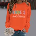 thumbnail image 1 of Women Kindness Is Free Graphic Sweatshirt Neck Long Sleeve Inspirational Letter Print Casual Pullover Tops for Fall Winter, 1 of 3