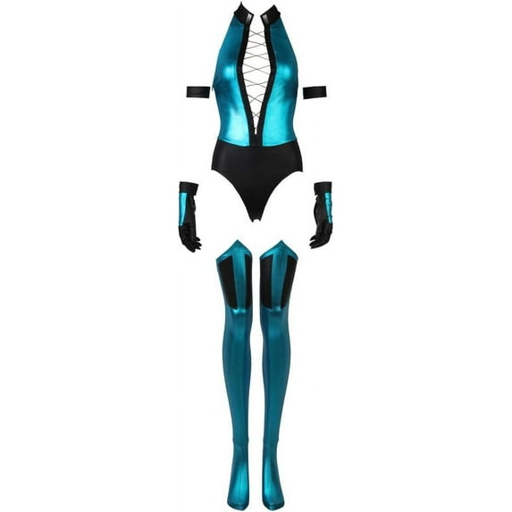 Women Kitana Blue Sexy Jumpsuit Outfit