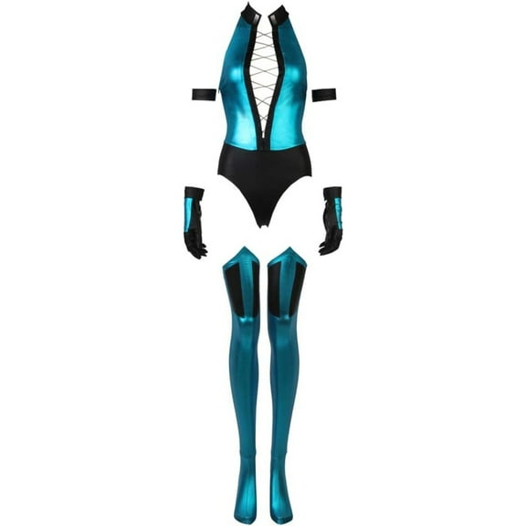 Kitana Same Cloth Women Kitana Blue Sexy Jumpsuit Outfit