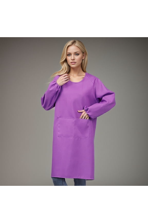 Women Kitchen Apron With Big Pockets Long Sleeves Apron For Cooking Baking Cleaning Work Chef Aprons Kitchen Cooking Apron BBQ Grill For Dad Men Women Womens Short Sleeved Athletic Tops Women's Shirt