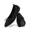 thumbnail image 1 of Women Knit Ballet Flats Foldable Pointed Toe Comfortable Dressy Flats with Bow Knot for Casual Business and Office, 1 of 7