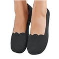 thumbnail image 1 of Women Knit Ballet Flats, Round Toe Scalloped Edge Slip On Flat Shoes, Breathable Soft Casual Dress Flats for Work Daily Walking, 1 of 9