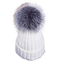 ANGELA & WILLIAM Women's Fleece Lined Cable Knit Pom Pom Beanie - Multi Olive Winter Hat