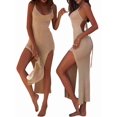 thumbnail image 1 of Women Knit Bodycon Maxi Cover-Up Dress Sleeveless Cover Up Summer Color M, 1 of 8