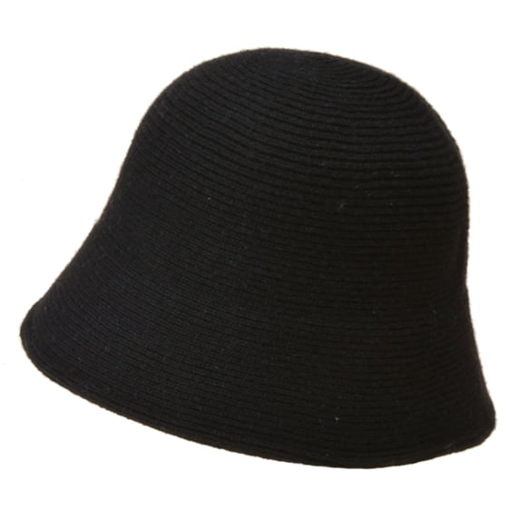 Women Knit Bucket Hat, Warm Wide Brim Fisherman Cap Foldable Floppy Sunshade Visors