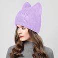 thumbnail image 1 of Women Knit Crochet Cute Furry Cat Hat With Ear Slouchy Wool Winter Warm Hats Trapper Hat Big Men Men Warm Hat Winter Hays Cold Hat Thermal Trapper Hat with Glasses Women Trapper Winter Hats Man Hats, 1 of 4