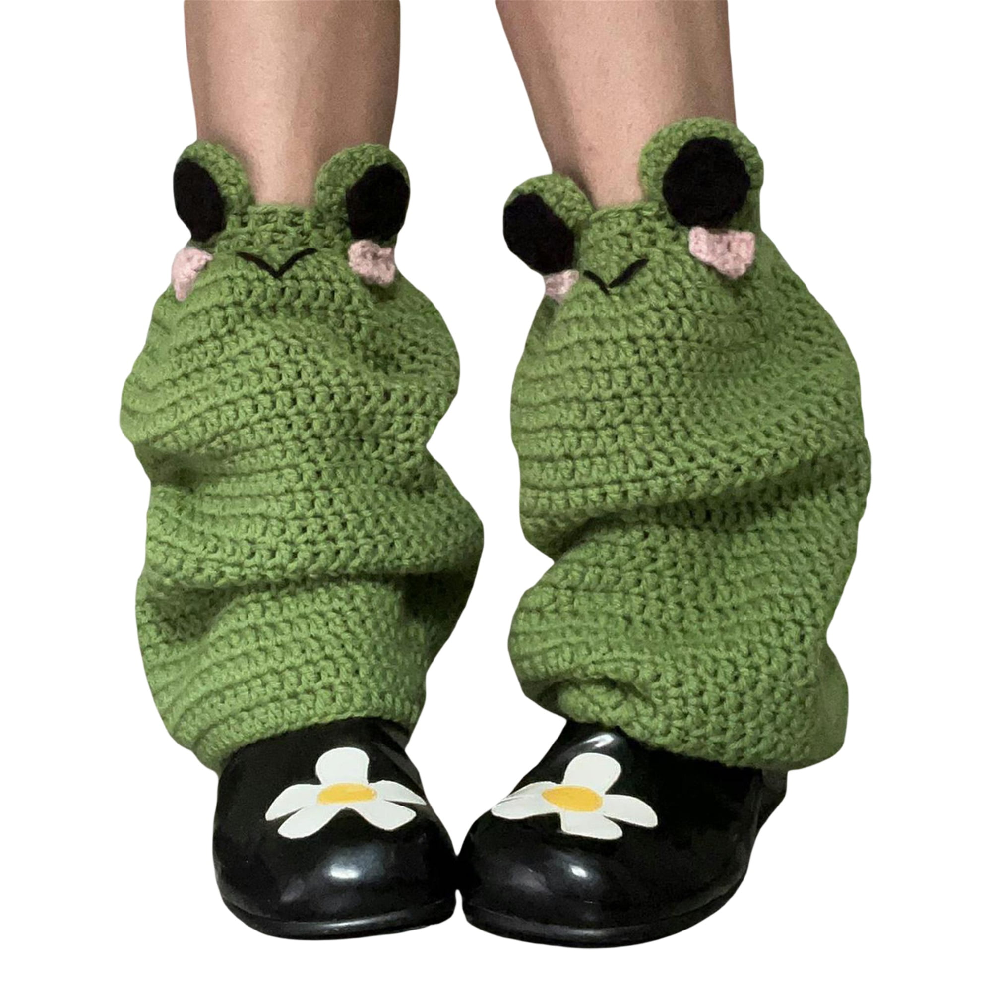 Cute Bow Knit Leg Warmers For Women - Y2K Kawaii Streetwear Calf Covers For Boots & Loose Socks